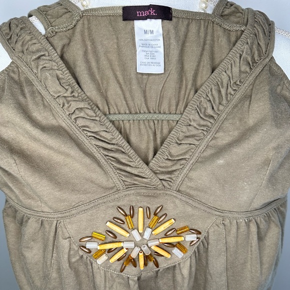 Mark women’s size Medium breaded dress with pockets. Army green color. - Picture 7 of 9